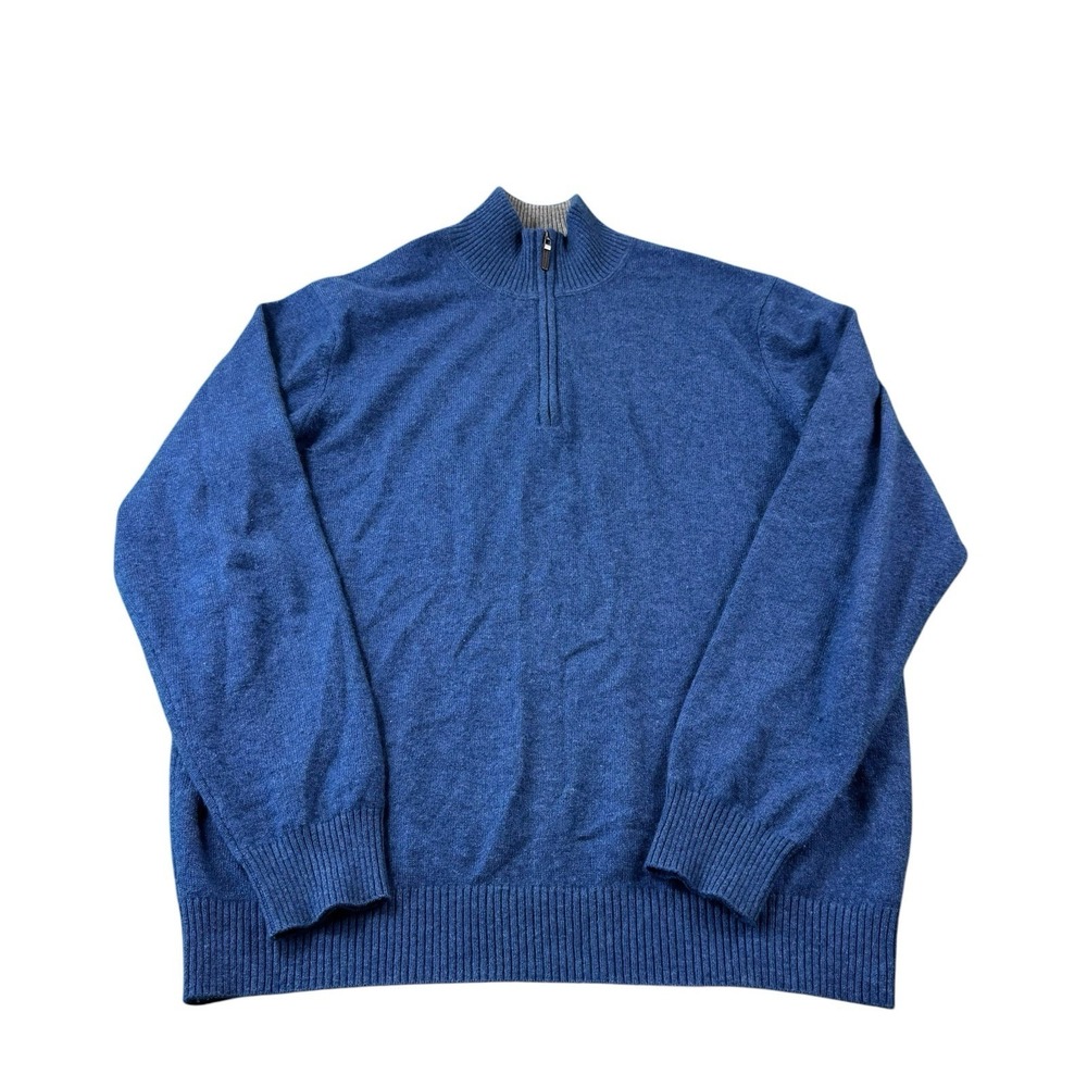 Kinross Pure Cashmere Half Zip Men's Pullover Sweater Size Medium